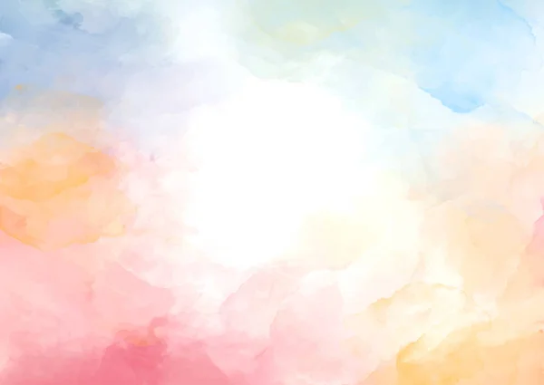 Pastellfarbener Handbemalter Aquarell Hintergrund — Stockvektor