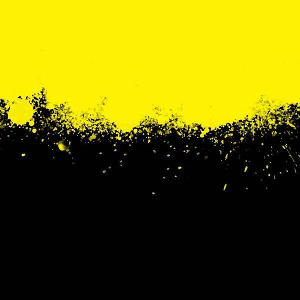Grunge Styl Pozadí Žlutým Nátěrem Stříkance — Stockový vektor