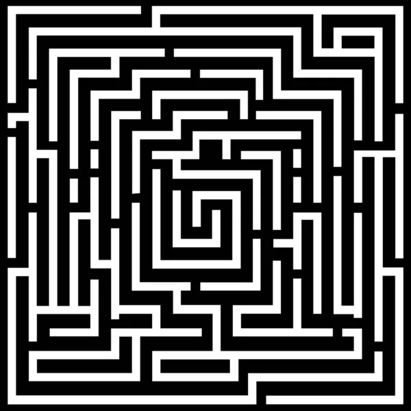 Sfondo Astratto Con Disegno Labirinto Bianco Nero — Vettoriale Stock