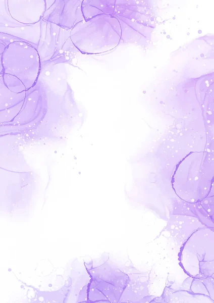 Elegante Mano Dipinta Alcol Sfondo Inchiostro Viola Pastello — Vettoriale Stock