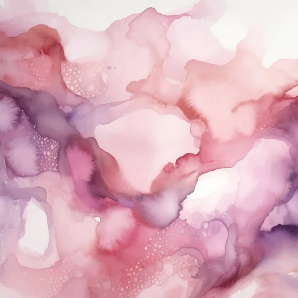 Abstract Hand Geschilderd Pastel Roze Aquarel Achtergrond — Stockvector