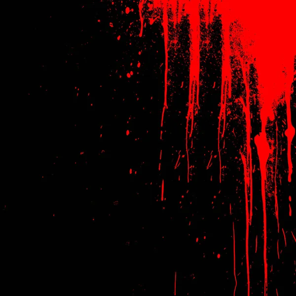 Roter Blutspritzer Auf Schwarzem Hintergrund Ideal Für Halloween — Stockvektor