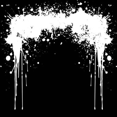 Aşırı sıçrama ve damlatma tasarımlı Grunge kenarı