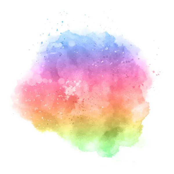 Aquarelle Colorée Arc Ciel Peinte Main — Image vectorielle