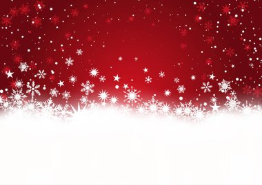 Kar taneleri ve yıldız tasarımlı Noel arkaplanı