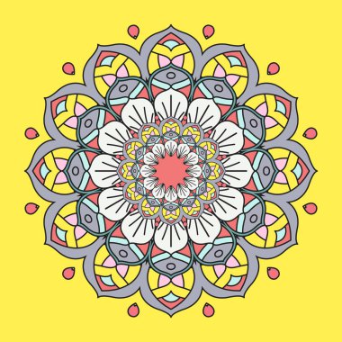 Dekoratif renkli mandala tasarım arka planı 