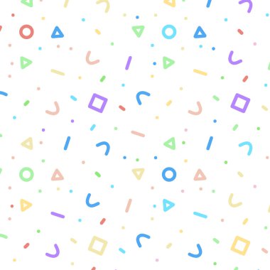 Pastel renkli memphis tarzı tasarım arka planı