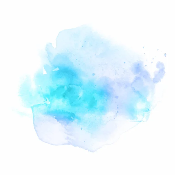 Handbemalter Pastellblauer Und Lila Aquarell Splatter Hintergrund — Stockvektor
