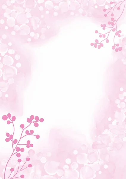 Dekorativ Pastell Rosa Akvarell Blommig Bakgrund Vektorgrafik
