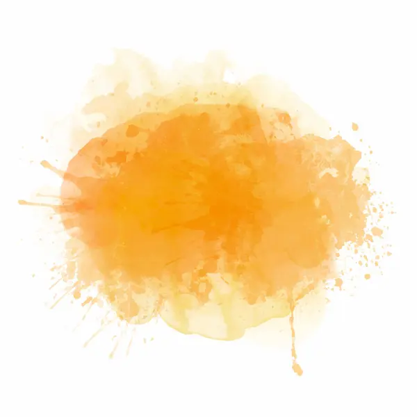 Abstrakt Handmålad Orange Akvarell Stänk Design Stockvektor