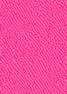 Parlak pembe renklerde soyut organik turin deseni