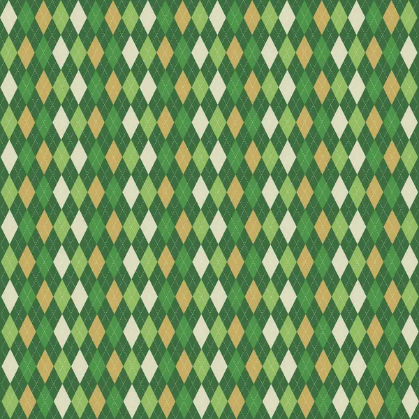 Abstraktní Argyle Vzor Design Pozadí Zelených Odstínech Stock Vektory