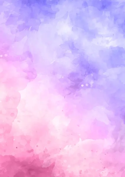 详细手绘水彩画背景为粉红色和紫色阴影 — 图库矢量图片
