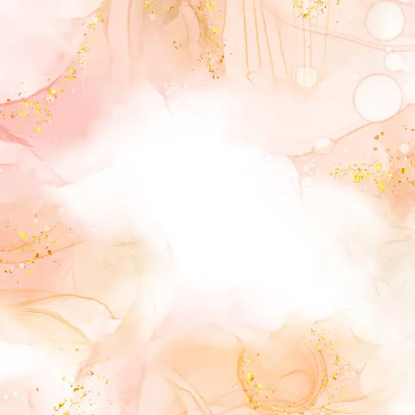 Elegantní Pastelově Růžová Ruka Malované Alchol Inkoust Pozadí Vektorová Grafika