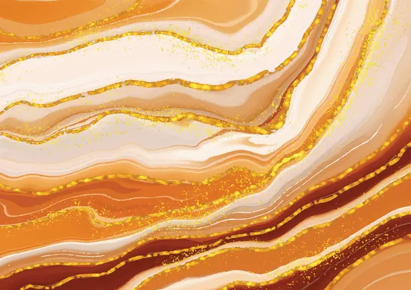 Abstract Background Golden Liquid Marble Design Glittery Gold Elements Векторна Графіка