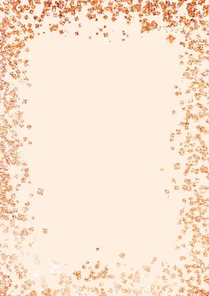 Fondo Abstracto Con Borde Confeti Brillo Oro Rosa Gráficos Vectoriales