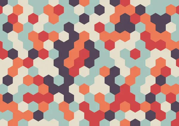 Abstract Retro Design Background Hexagon Shapes — Stock Vector
