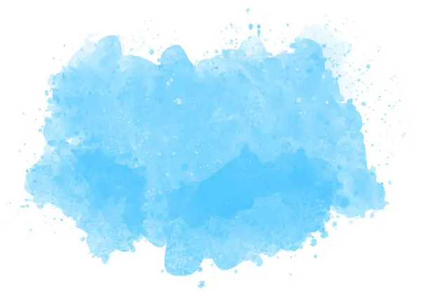 Abstracte Hand Geschilderd Blauw Aquarel Splatter Achtergrond — Stockvector