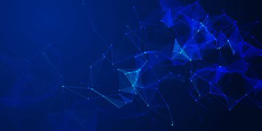 Modern teknoloji pleksus tasarımlı soyut afiş 