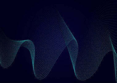 Akan siber noktalar dizaynına sahip soyut teknoloji arka planı