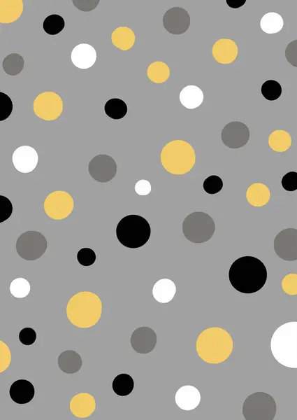 Abstract Scandi Style Hand Painted Polka Dot Pattern Design Vectorbeelden