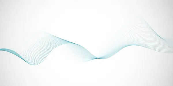Abstrakt Minimalt Banner Med Flydende Linjer Design Royaltyfrie stock-vektorer