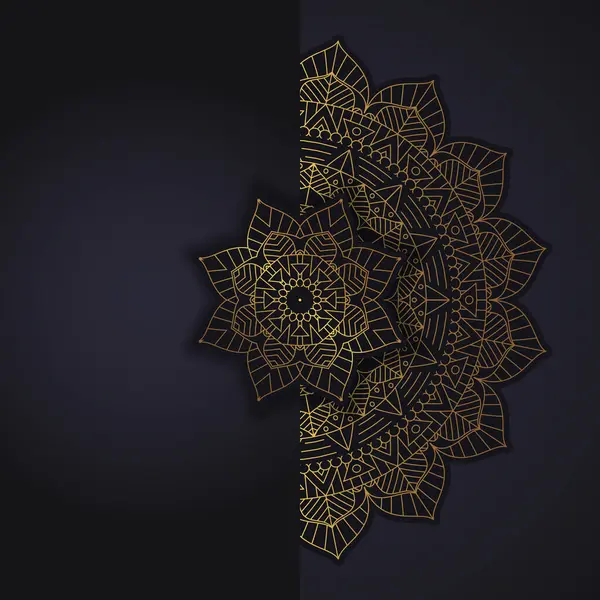 Dekorativ Bakgrund Med Elegant Gyllene Mandala Design Royaltyfria illustrationer