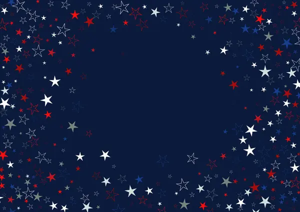 American Themed Starry Border Red White Blue Colours Wektor Stockowy