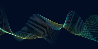 Akan çizgiler tasarlanmış modern pankart tasarımı