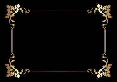 Dekoratif altın çerçeveli zarif bir arka plan.