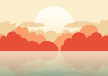 soyut asgari el çizimi peyzaj tasarımı