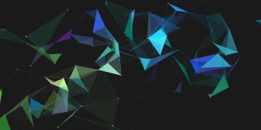 Soyut modern düşük polyester pleksus tasarım pankartı 