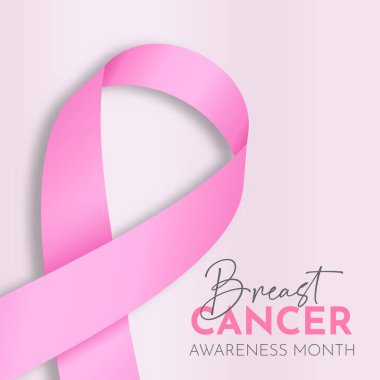 Göğüs kanseri farkındalığı ayı için pembe kurdele arka planı