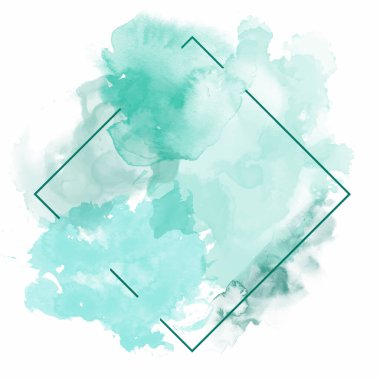 Elle boyanmış, elmas şekilli çerçeveli suluboya arkaplan.