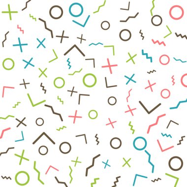 Soyut memphis şablon tasarım arka planı