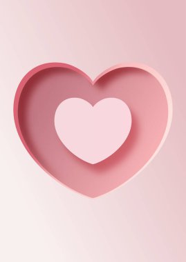 Pastel pembe kesimli kalp tasarımı ile Sevgililer Günün kutlu olsun.