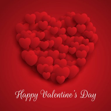 Sevgililer Günü için dekoratif kalp tasarımı arka planı 