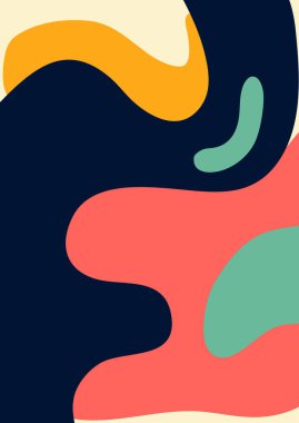 Soyut minimal boho tarzı arkaplan tasarımı 