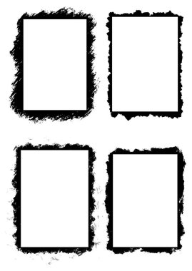 Ayrıntılı grunge tarzı mürekkep kenarlıkları koleksiyonu 