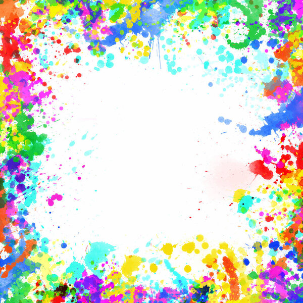 Красочный гранж краски брызги фона границы