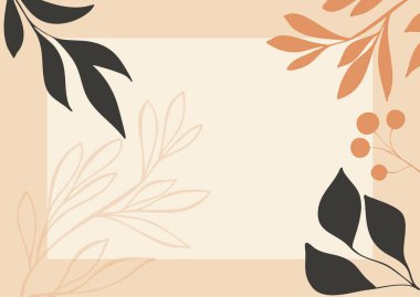 Çiçek element tasarımı ile dekoratif minimal arkaplan