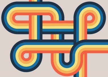 Antika bir retro satır tasarımı ile soyut arkaplan