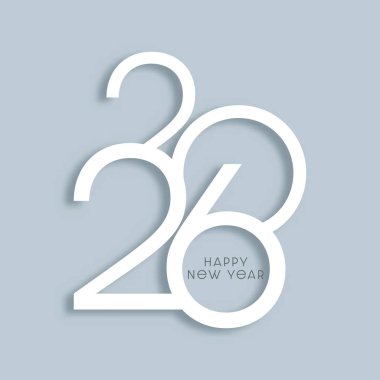 Mutlu Yıllar arkaplanı için asgari soyut metin tasarımı