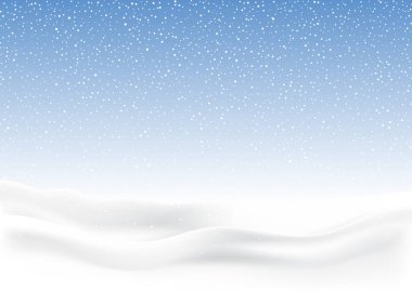 Düşen kar tasarımı ile Noel kış manzarası