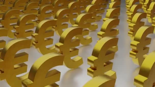 Conceptual Animation Fiat Currency Symbol Eur European Union Euro Marching — Stock Video
