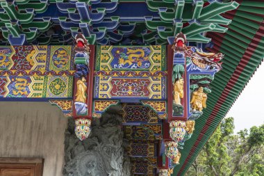 The architecture of the Po Lin Monastery on Lantau Island Hong Kong