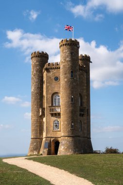 Broadway Tower at the top of Broadway Hill in the Cotswolds