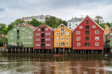 Trondheim 'daki Bakklandet Tahta Ev Köyü