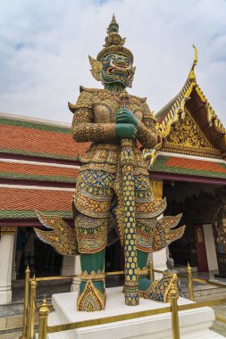 Büyük Saray ve Zümrüt Buda Tapınağı Tayland 'da Wat Phra Kaew