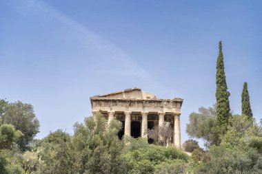 Temple of Hephaestus in Athens in Greece near the Agora clipart